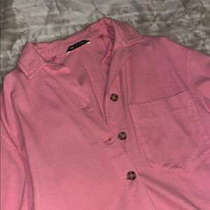Zara Pink Jean Jacket